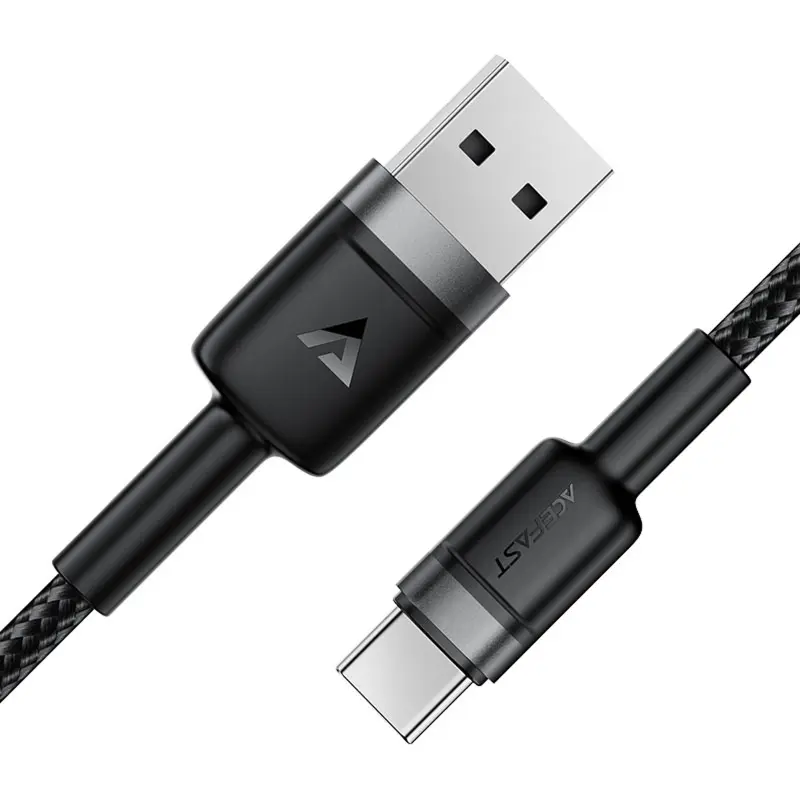 Дата кабель Acefast C22-04 USB to Type-C 60W (1.2m), Black 3, купити оптом з доставкою