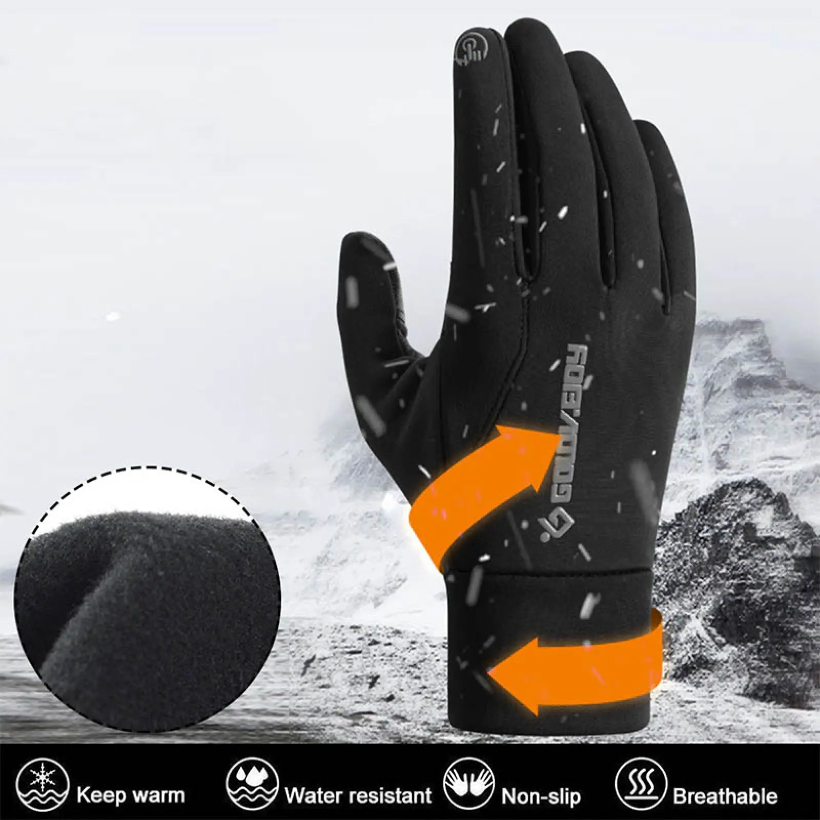 Перчатки сенсорные Golove joy (L) Anti-Slip 2023, Черный 2, купить оптом с доставкой