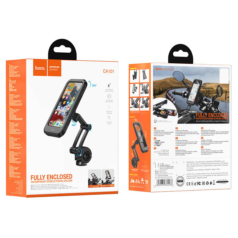 Вело- Мото- держатель Hoco CA101 Rider waterproof на картинке №6