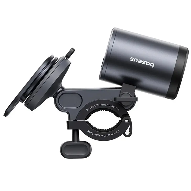Вело- Мото- держатель+фонарь Baseus PrimeTrip Series 2-in-1 (C12569000121-0), Cosmic Black 4, купить оптом с доставкой