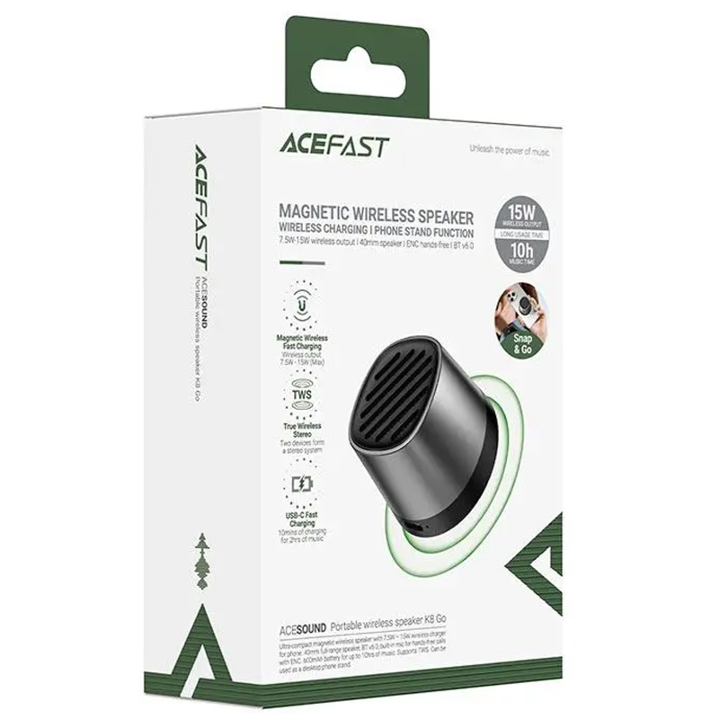 Bluetooth Колонка Acefast K8 + БЗУ 15W на картинке №5