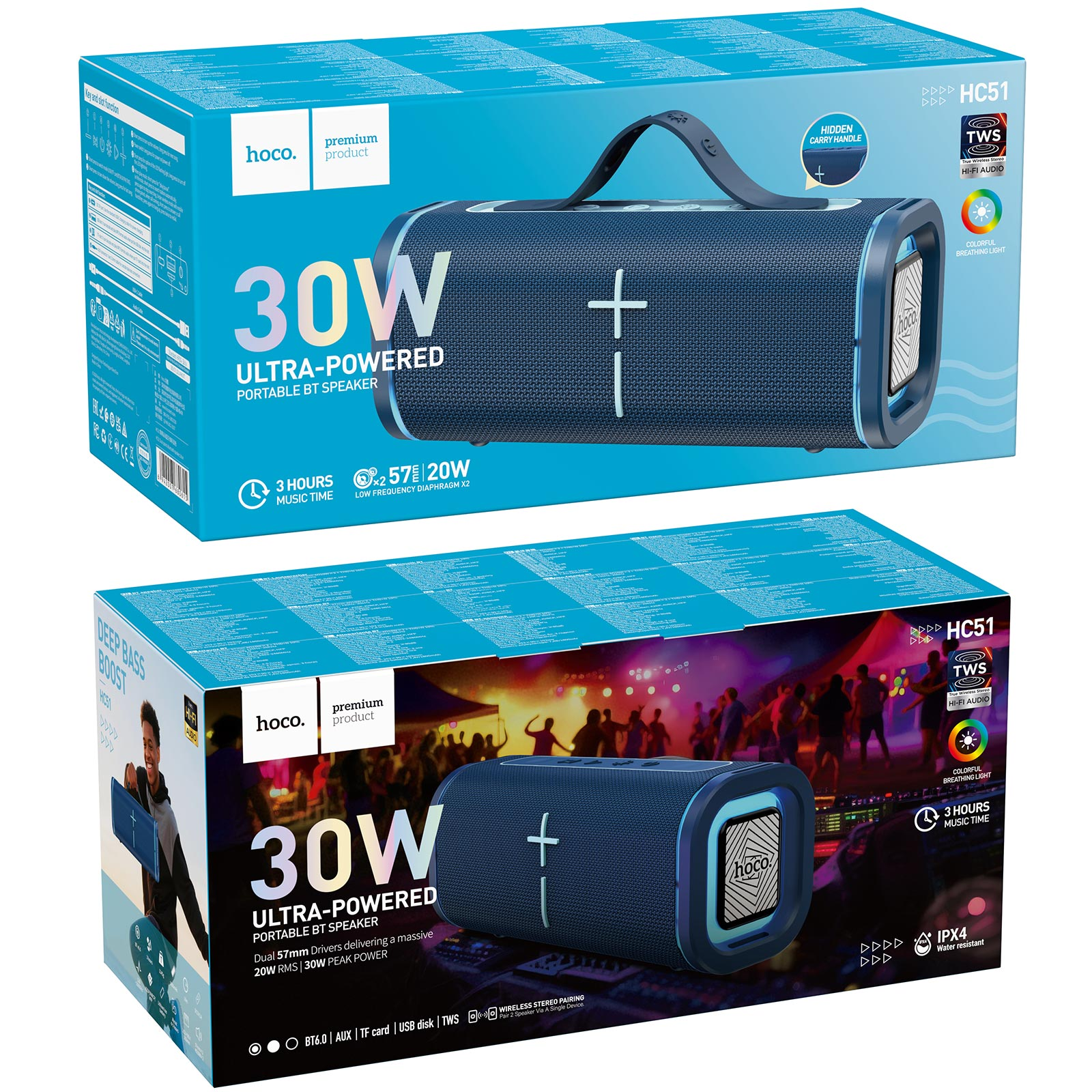 Bluetooth Колонка Hoco HC51 Soul, Blue 1, купити оптом з доставкою