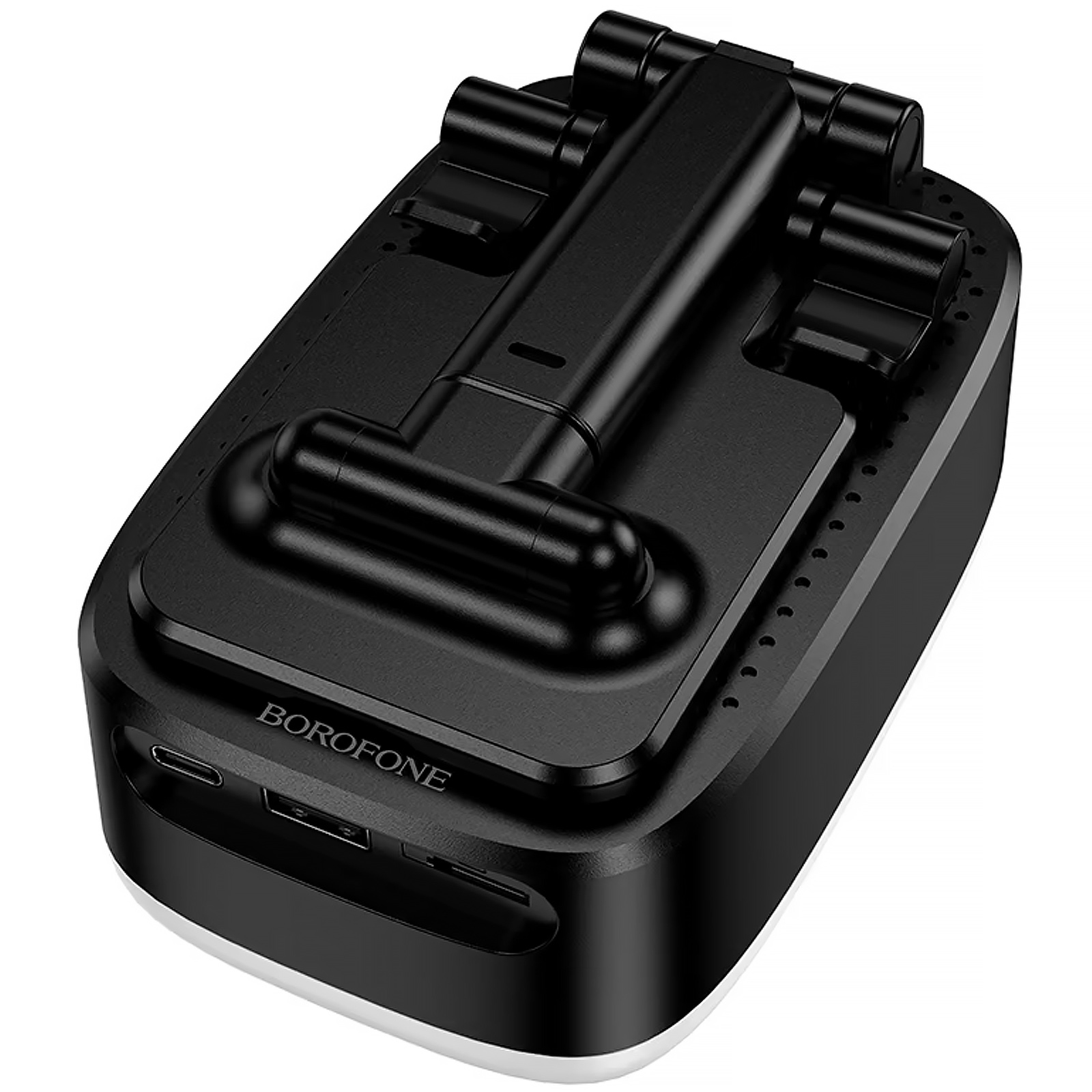 Уцінка Bluetooth Колонка Borofone BR200 Marea + Power Bank 1500mAh + тримач, Відкрита упаковка / Black 5, купити оптом з доставкою