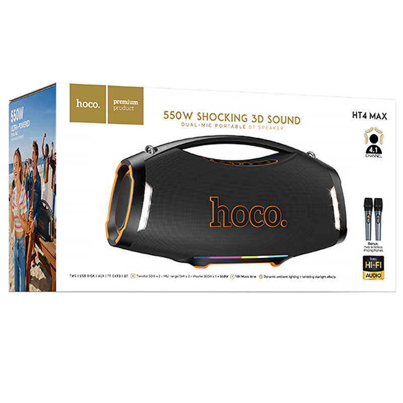 Bluetooth Колонка Hoco HT4 Wave Max 300W на картинке №2