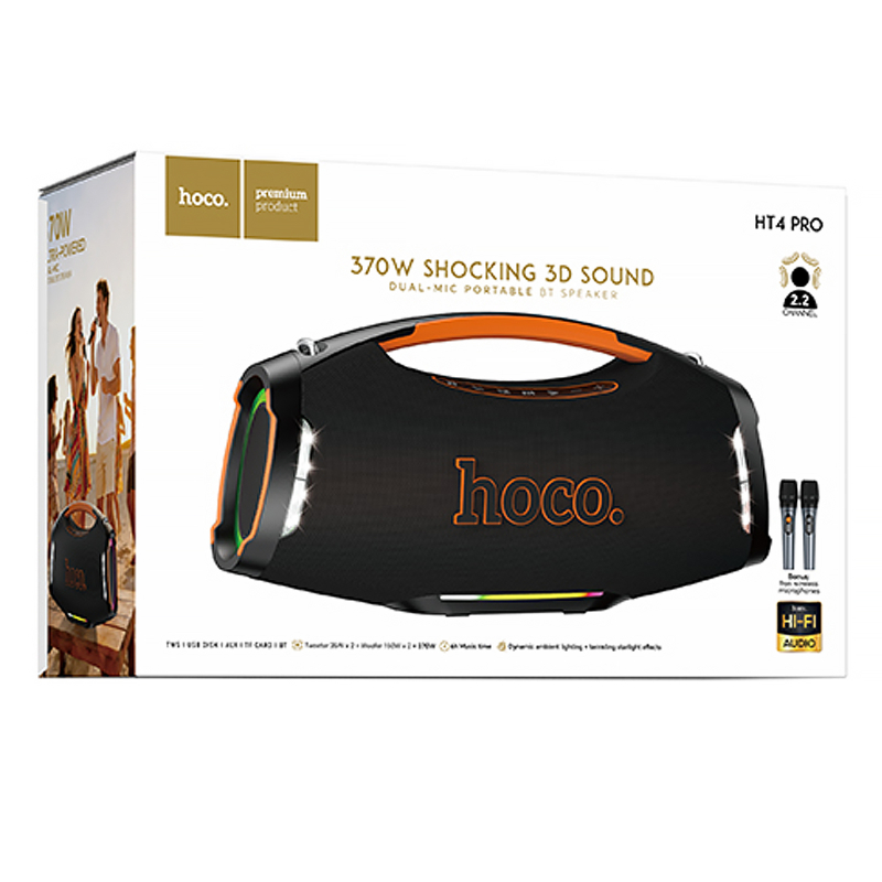 Bluetooth Колонка Hoco HT4 Wave Pro 200W на картинке №2