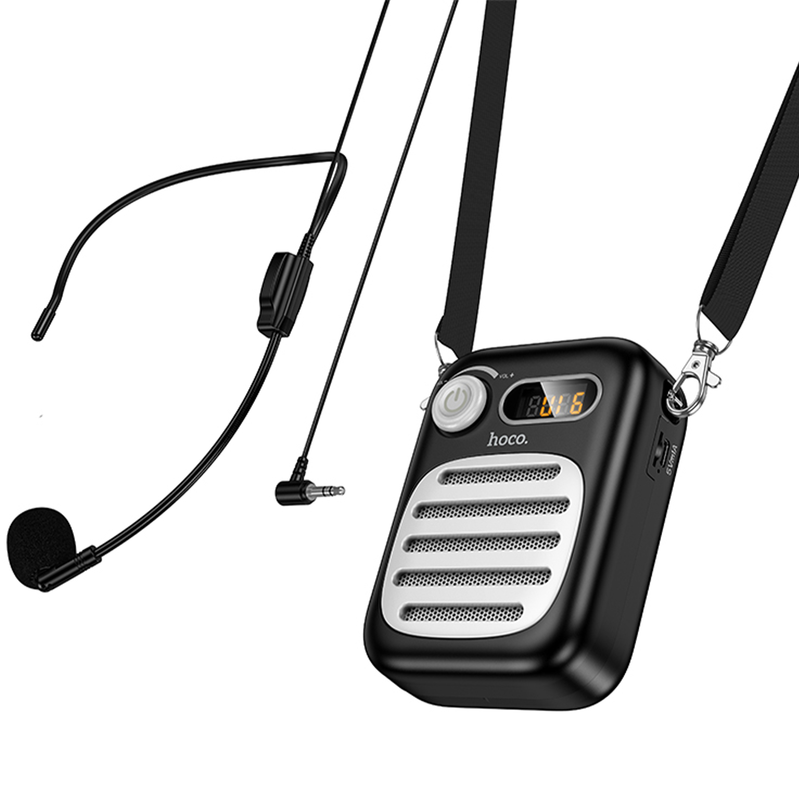 Bluetooth Колонка Hoco L23 Lemony 5W + проводная гарнитура, Black 3, купить оптом с доставкой