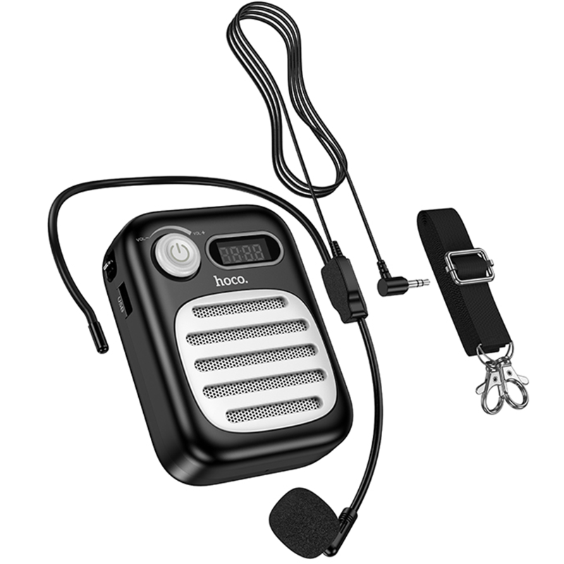 Bluetooth Колонка Hoco L23 Lemony 5W + проводная гарнитура, Black 4, купить оптом с доставкой