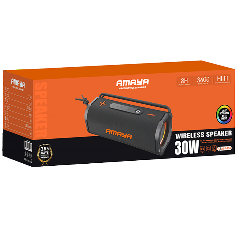 Bluetooth Колонка Amaya ASP-130 30W, Black 1, купити оптом з доставкою