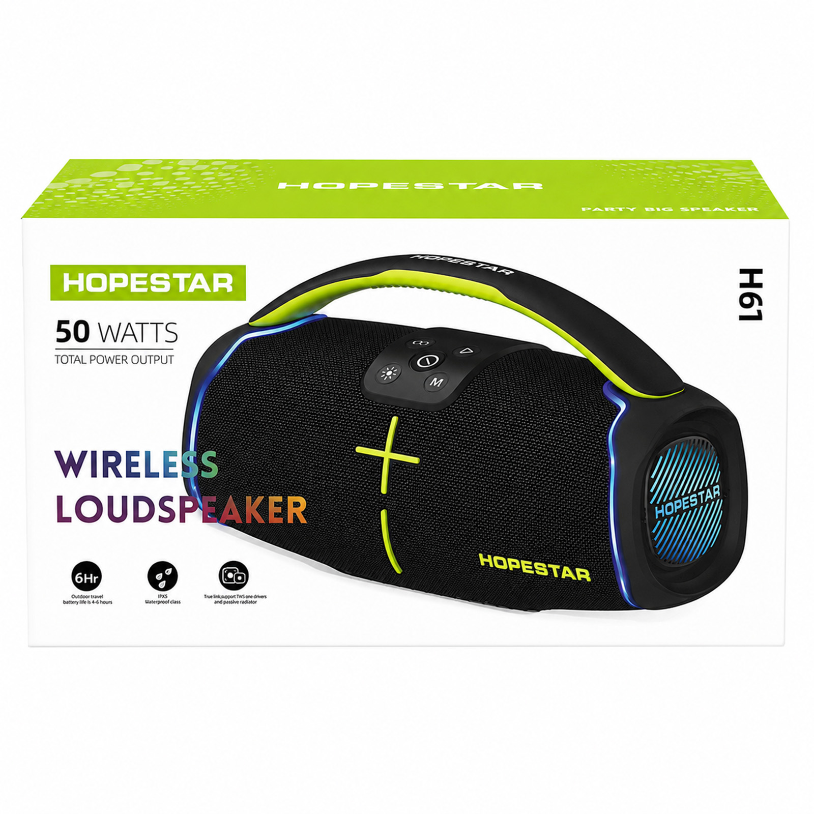 Bluetooth колонка Hopestar H61 50W, Black 2, купити оптом з доставкою