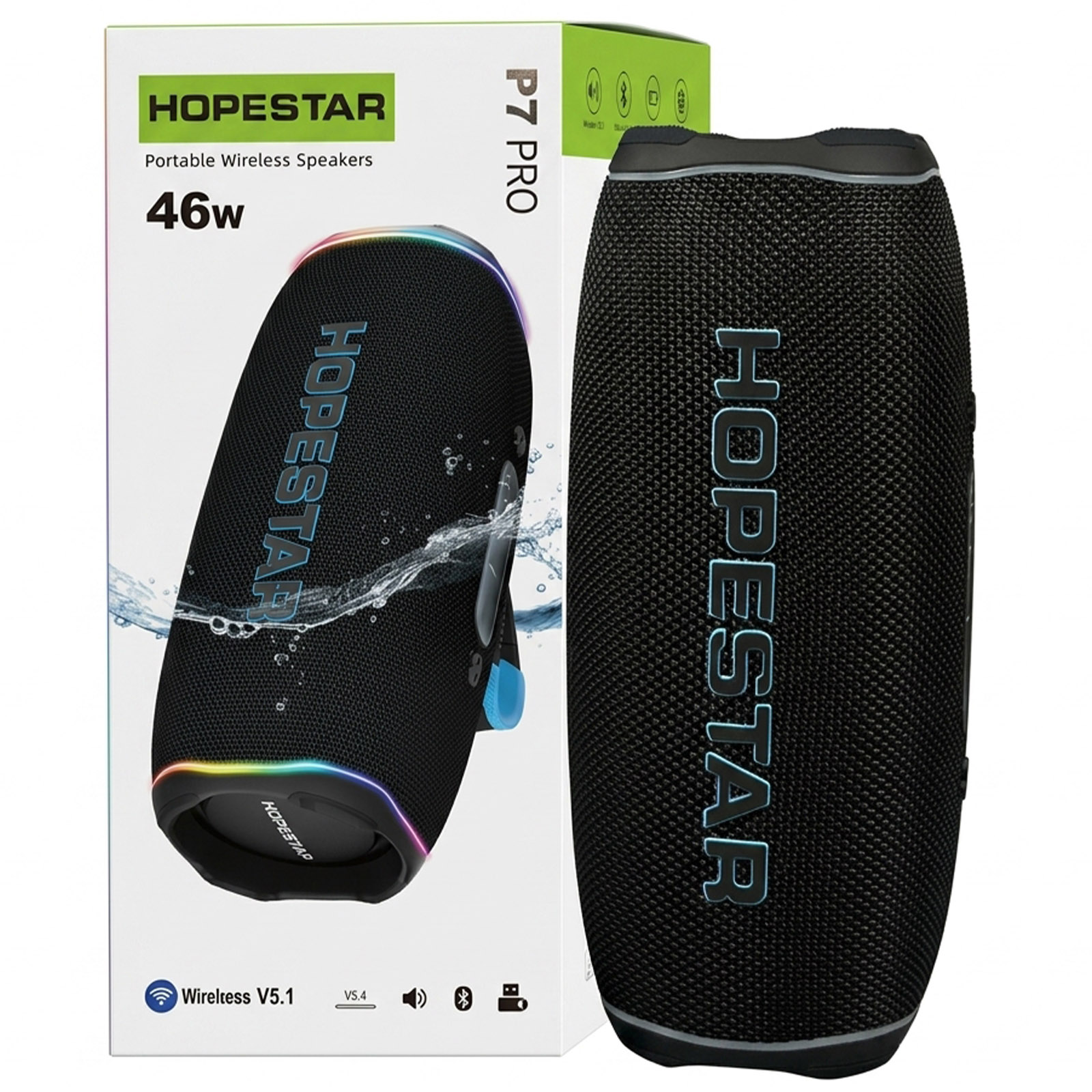 Bluetooth колонка Hopestar P7 Pro 46W, Black 2, купити оптом з доставкою