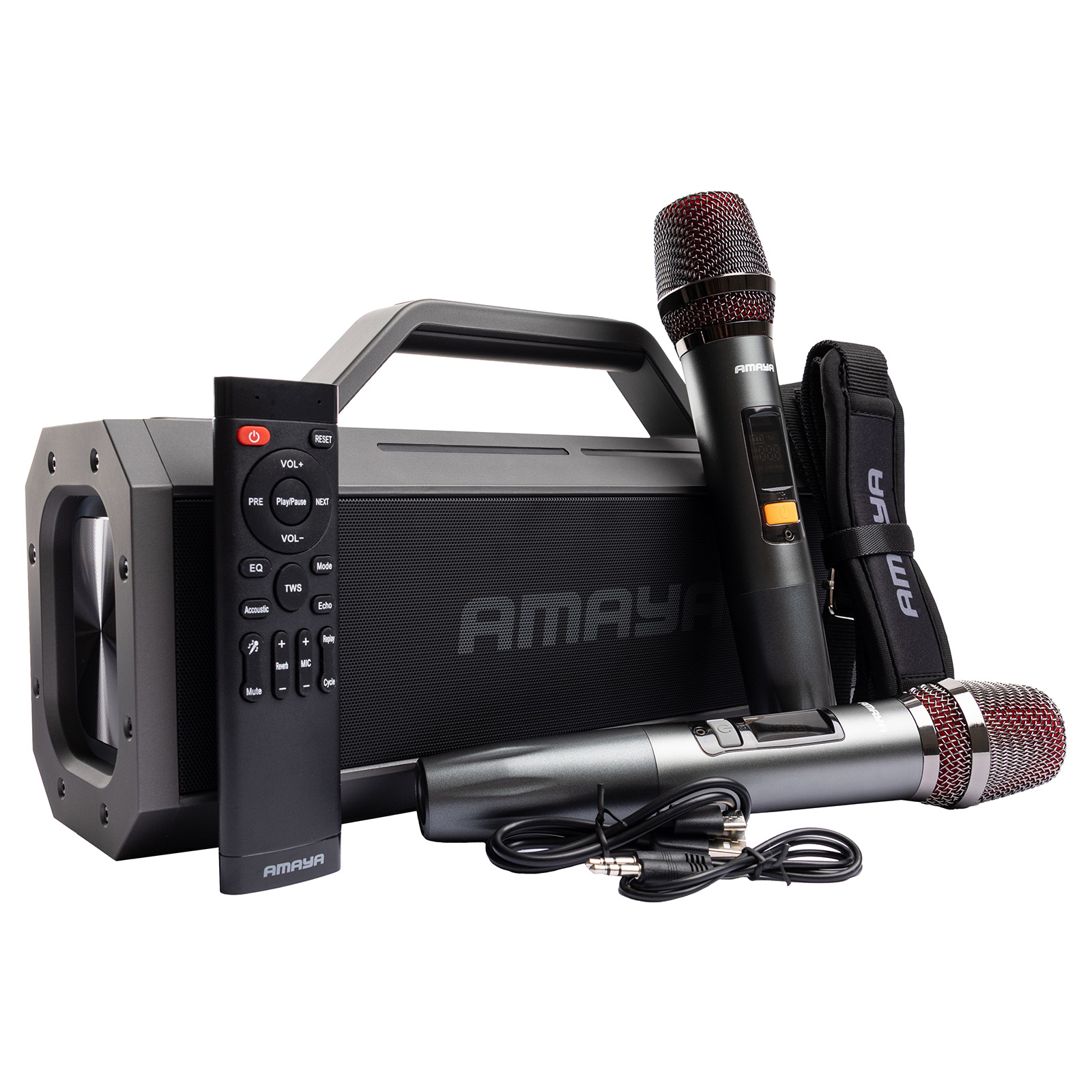 Уцінка Bluetooth Колонка Amaya ASP-150 Two-person 150W + два мікрофона, Пошкоджена упаковка / Black 7, купити оптом з доставкою