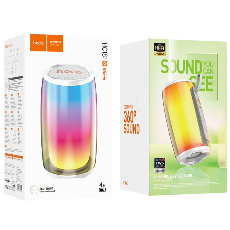 Bluetooth Колонка Hoco HC18 Jumper colorful luminous смотреть фото №4