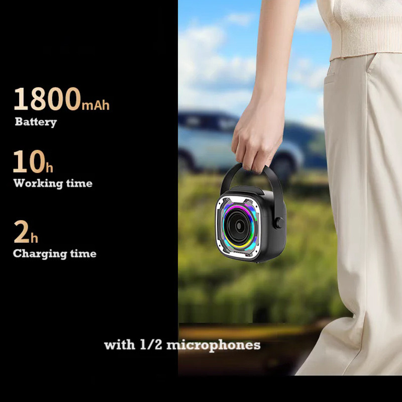 Bluetooth колонка V11 + два микрофона на картинке №7