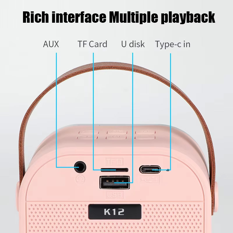 Bluetooth колонка K12 + 2 микрофона на картинке №3