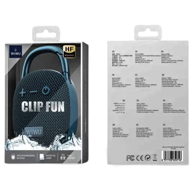 Bluetooth Колонка WIWU H3 Clip Fun Portable Wireless Speaker на картинке №6