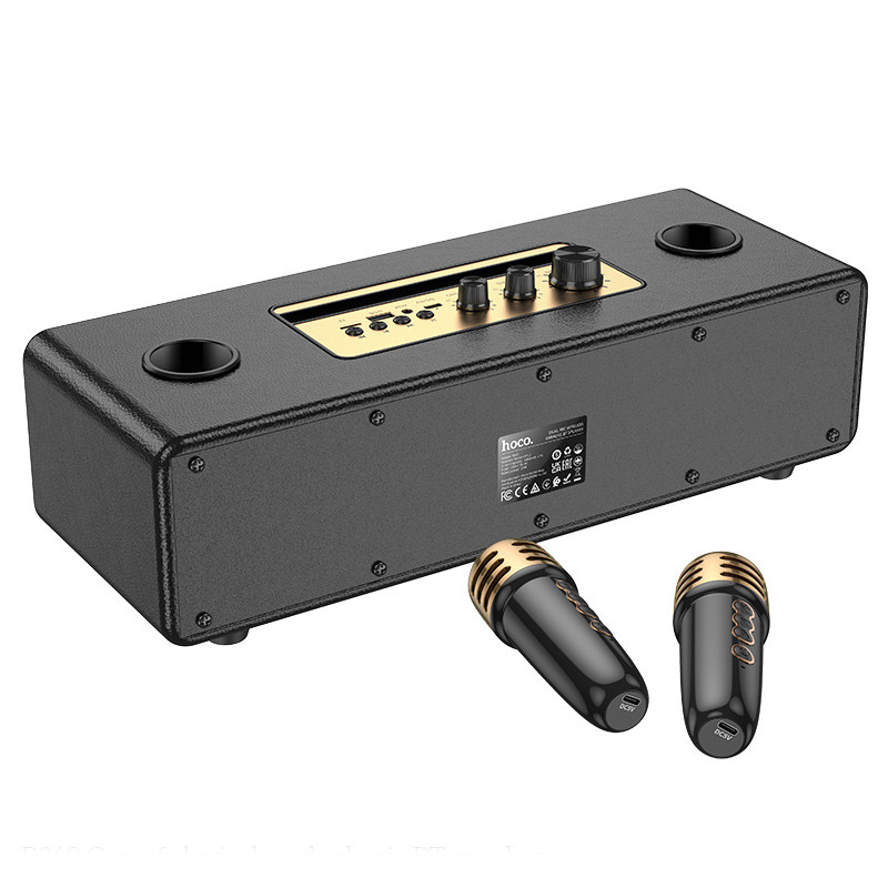 Bluetooth Колонка Hoco BS63 Graceful + два микрофона на картинке №2