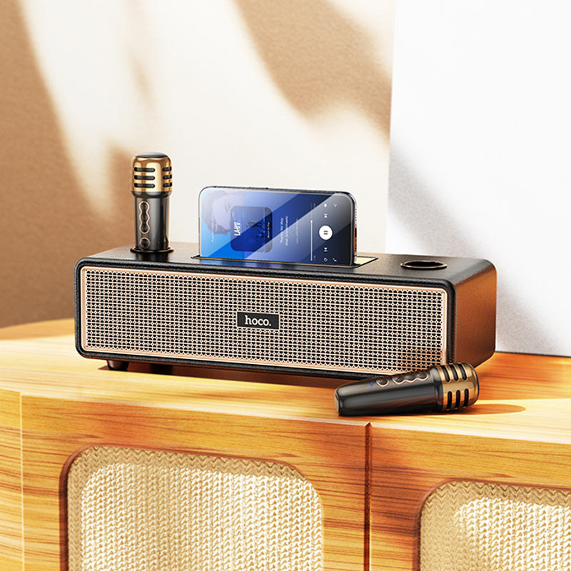 Bluetooth Колонка Hoco BS63 Graceful + два микрофона на картинке №7