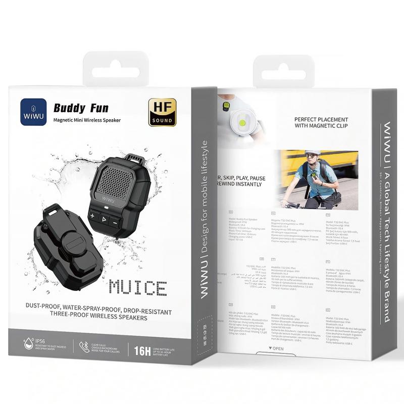 Bluetooth Колонка WiWU SPK-001 Buddy Fun with Magnetic Clip на картинке №2
