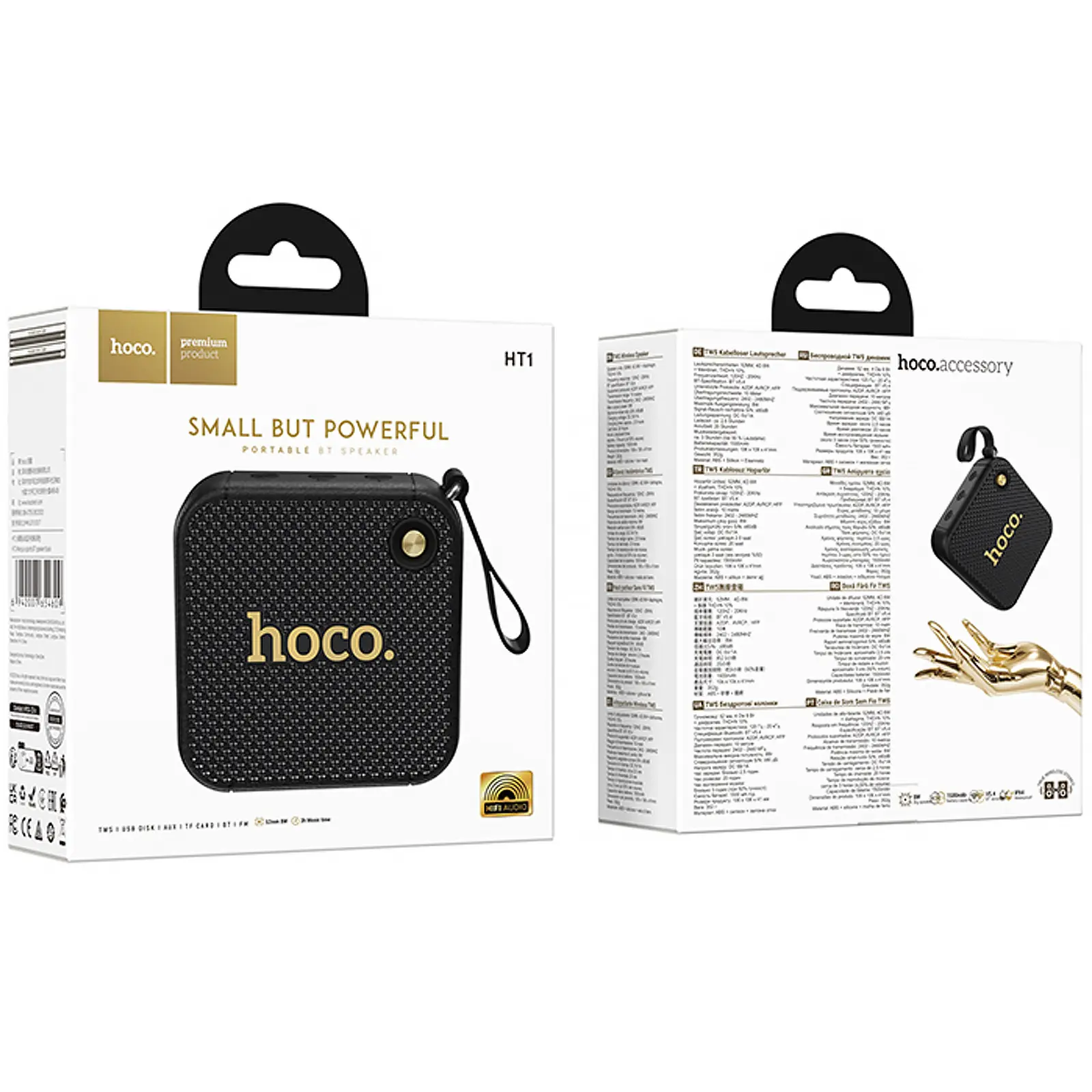 Bluetooth Колонка Hoco HT1 Marquis sports, Black 3, купить оптом с доставкой