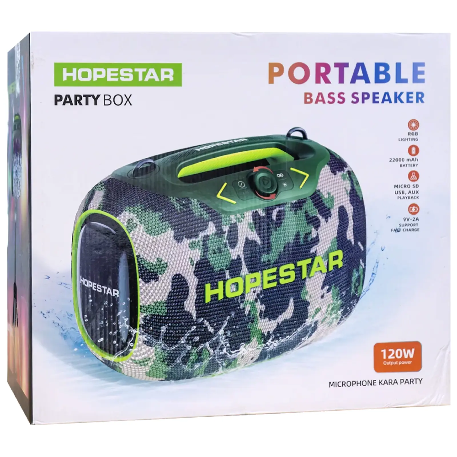 Bluetooth колонка Hopestar PartyBox 120W, Army 5, купить оптом с доставкой
