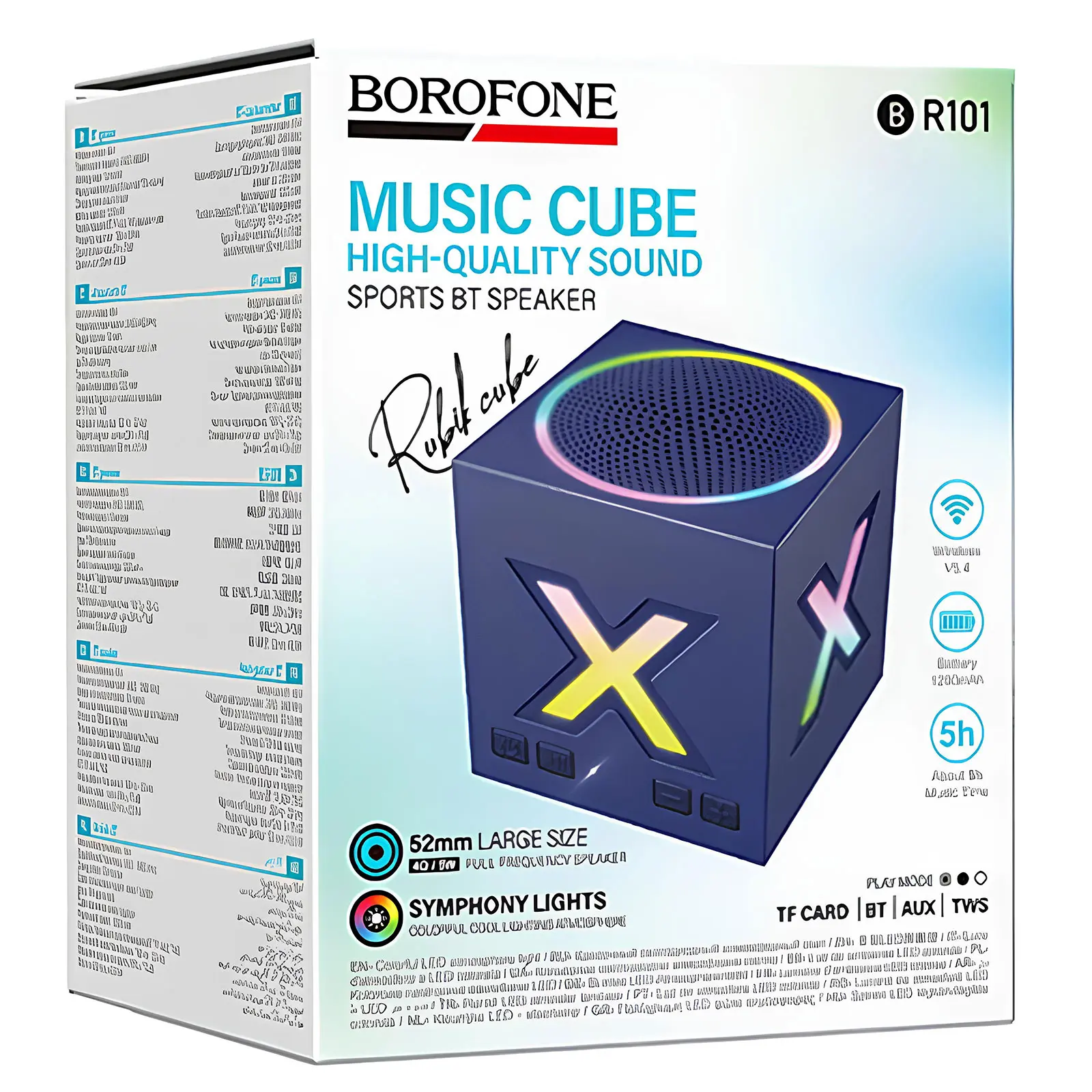 Bluetooth Колонка Borofone BR101 Rubik sports, Blue 3, купить оптом с доставкой