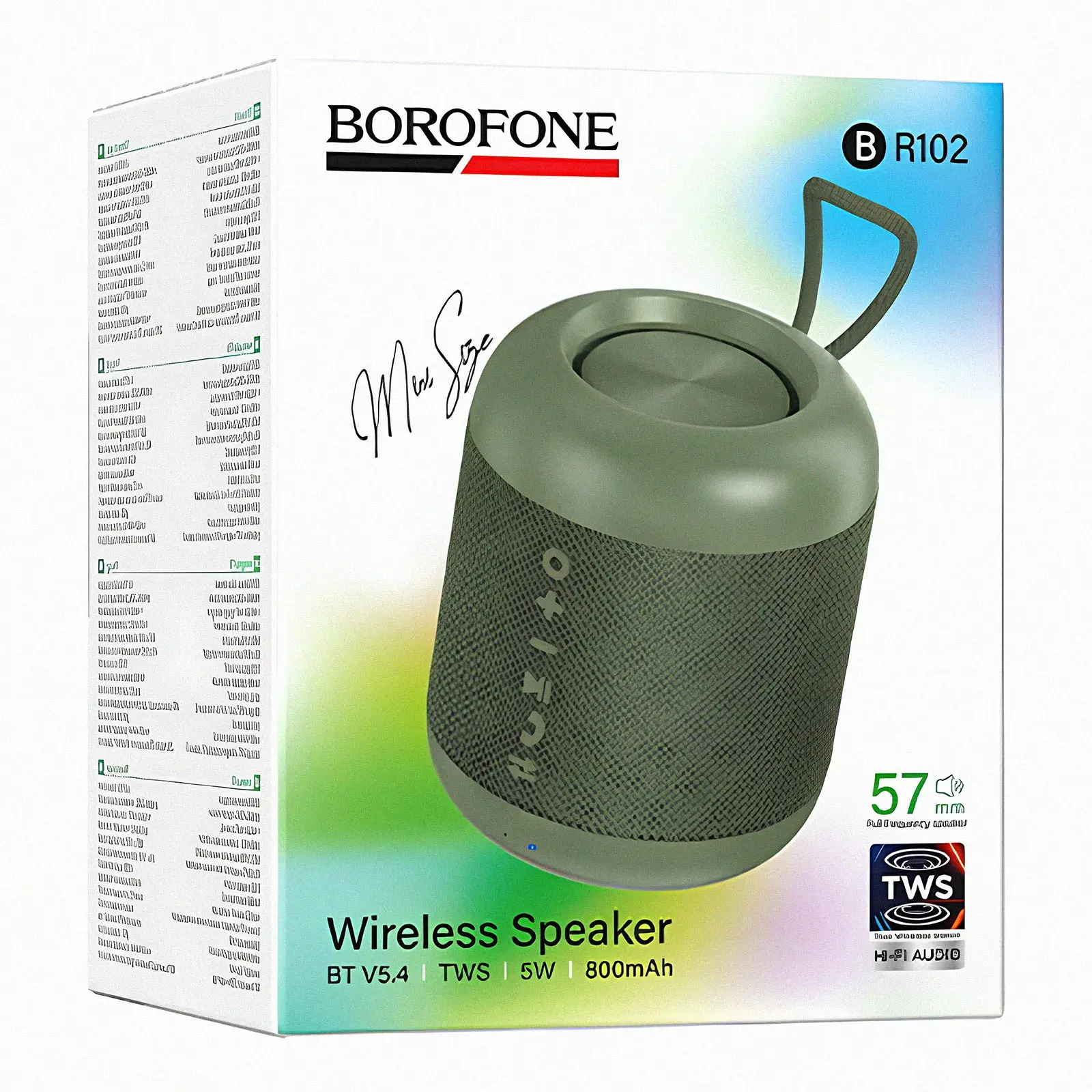 Bluetooth Колонка Borofone BR102 Gratificado sports, Spruce green 2, купить оптом с доставкой