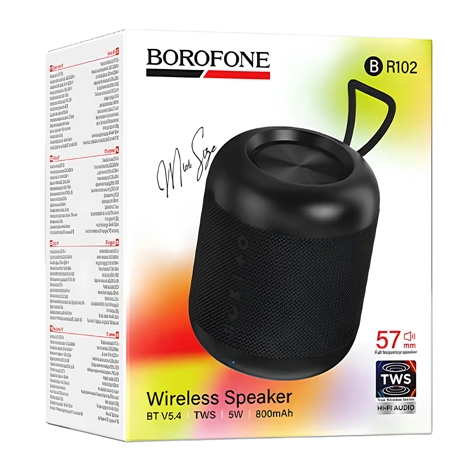 Bluetooth Колонка Borofone BR102 Gratificado sports, Obsidian Black 3, купить оптом с доставкой