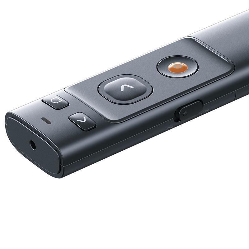 Лазерна указка Baseus Orange Dot Wireless Presenter (Red Laser) (ACFYB-0), Grey 2, купити оптом з доставкою