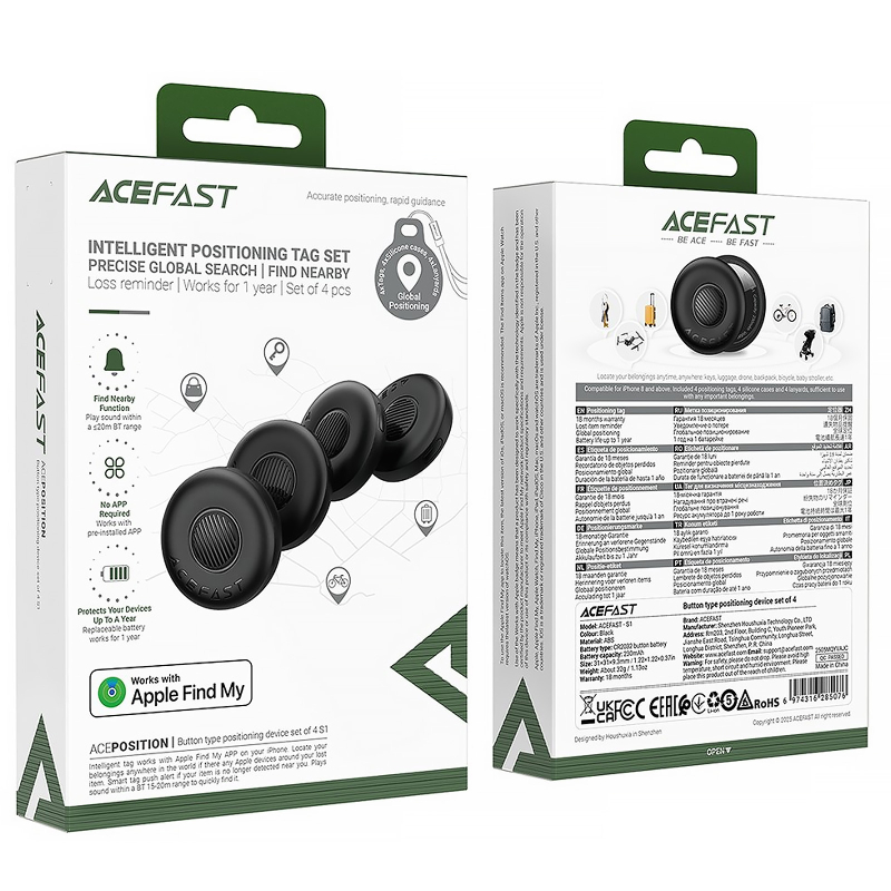 Трекер Acefast S1 Findy 230 mAh (4ps) на картинке №6
