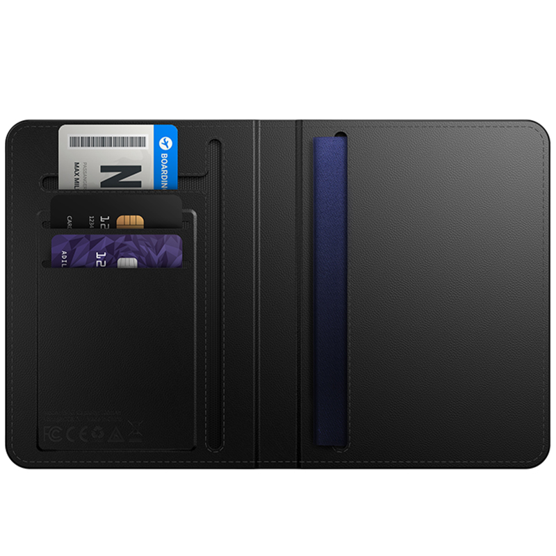Трекер Hoco E91G Tiger обкладинка паспорту + БЗП 100 mAh, Black 3, купити оптом з доставкою