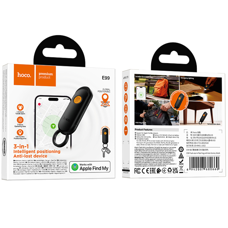 Трекер Hoco E99 Flash + сигнальная подсветка и вибросигнализация 150 mAh на картинке №2