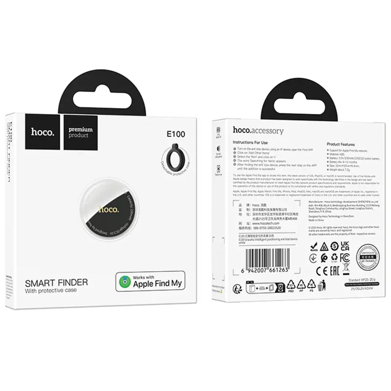 Трекер Hoco E100 Mini Finder 230 mAh, Black 3, купити оптом з доставкою
