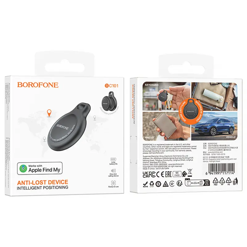 Трекер Borofone BC101 Exquisite 230 mAh, Midnight black 1, купити оптом з доставкою