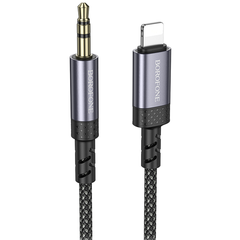 Аудио кабель Aux Borofone BL24 Graceful (Lightning to AUX 3.5mm) (1m) на картинке №1