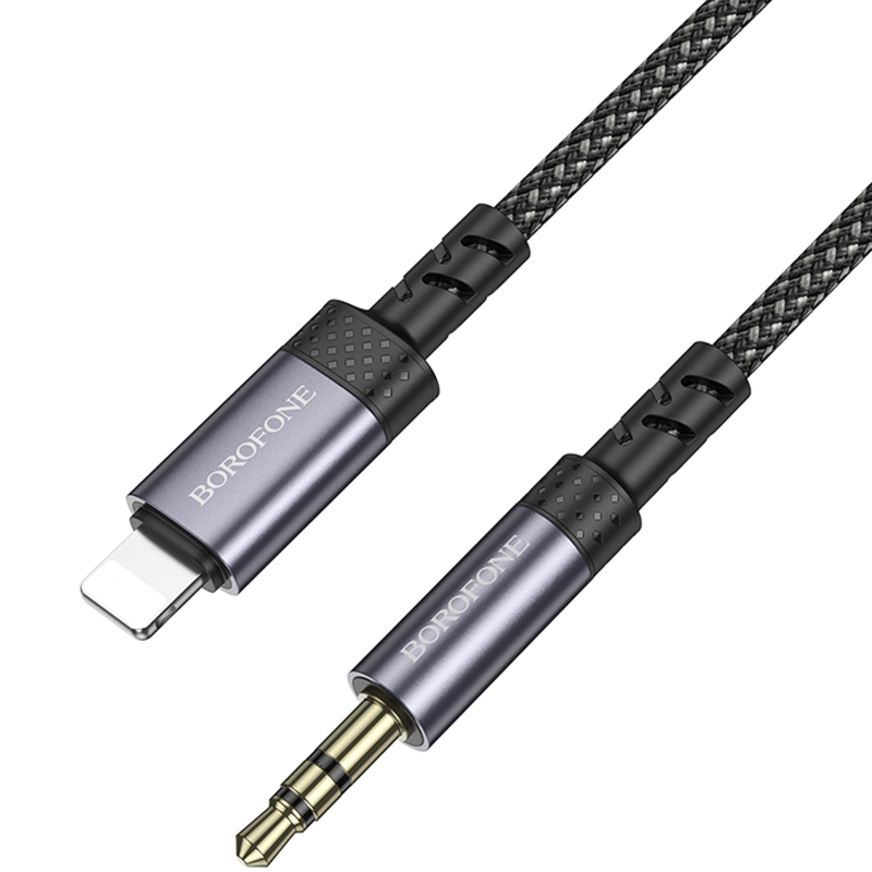 Аудио кабель Aux Borofone BL24 Graceful (Lightning to AUX 3.5mm) (1m) на картинке №3