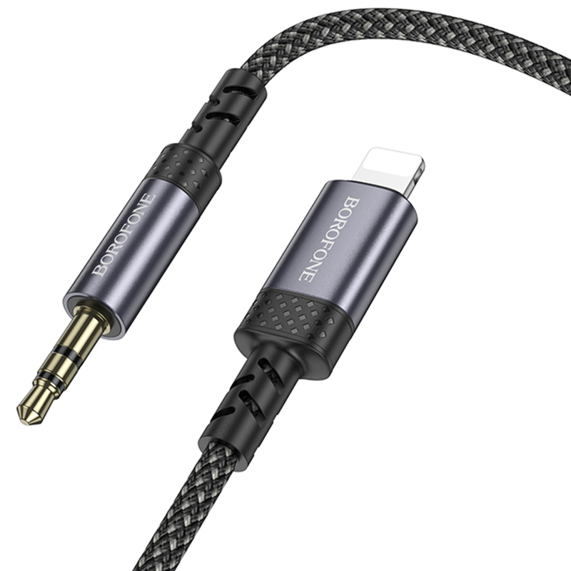 Аудио кабель Aux Borofone BL24 Graceful (Lightning to AUX 3.5mm) (1m) на картинке №4