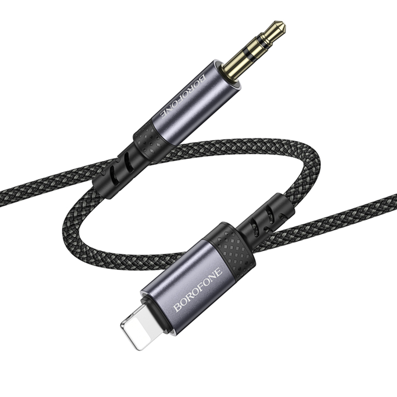 Аудио кабель Aux Borofone BL24 Graceful (Lightning to AUX 3.5mm) (1m) на картинке №5