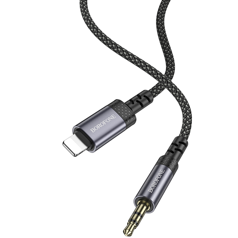 Аудио кабель Aux Borofone BL24 Graceful (Lightning to AUX 3.5mm) (1m) на картинке №6