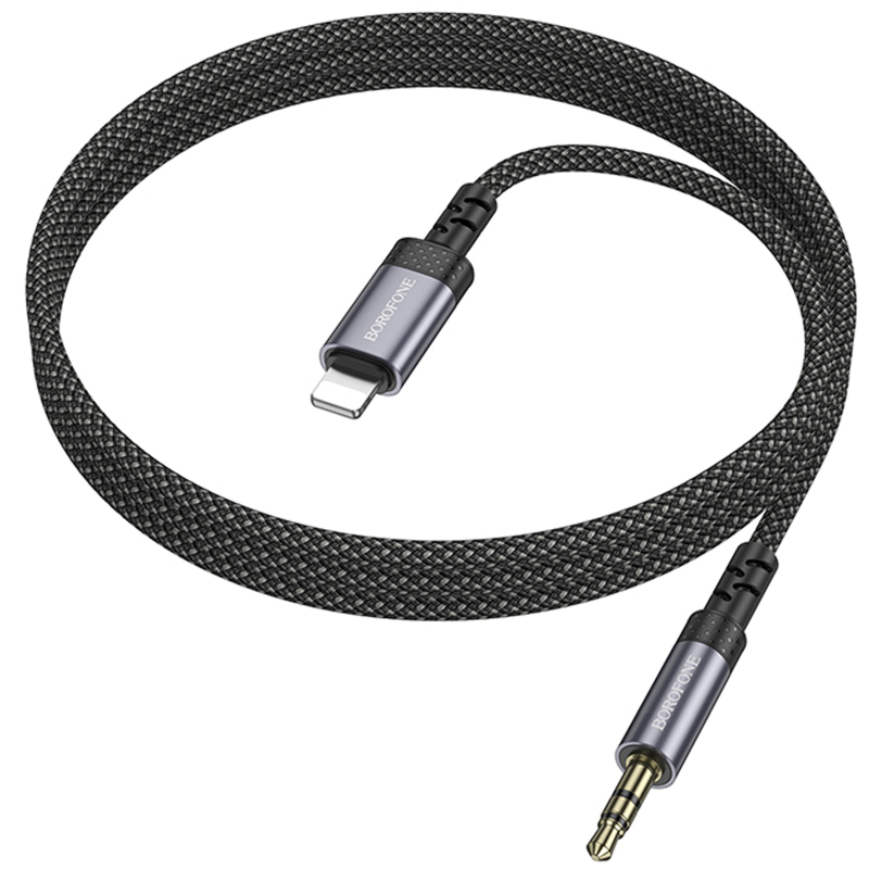 Аудио кабель Aux Borofone BL24 Graceful (Lightning to AUX 3.5mm) (1m) на картинке №7