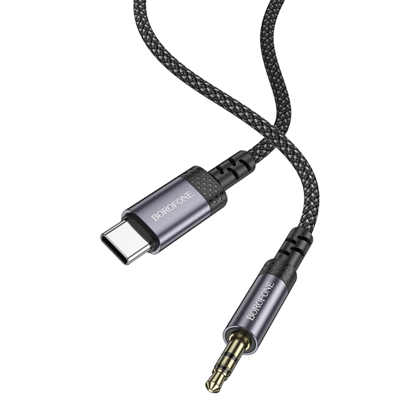 Аудіо кабель Aux Borofone BL24 Graceful Type-C to AUX 3.5mm) (1m) на малюнкі №6