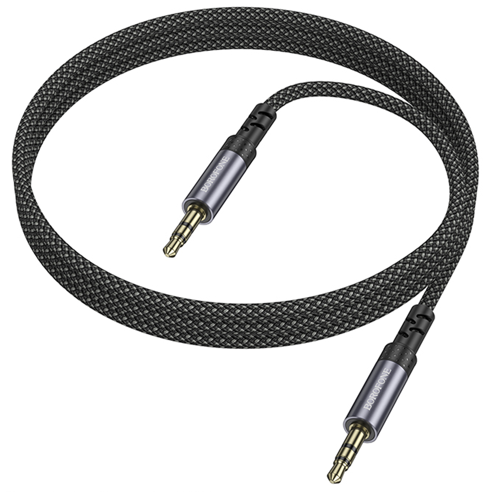 Аудіо кабель Aux Borofone BL24 Graceful (1m), Metal grey 5, купити оптом з доставкою