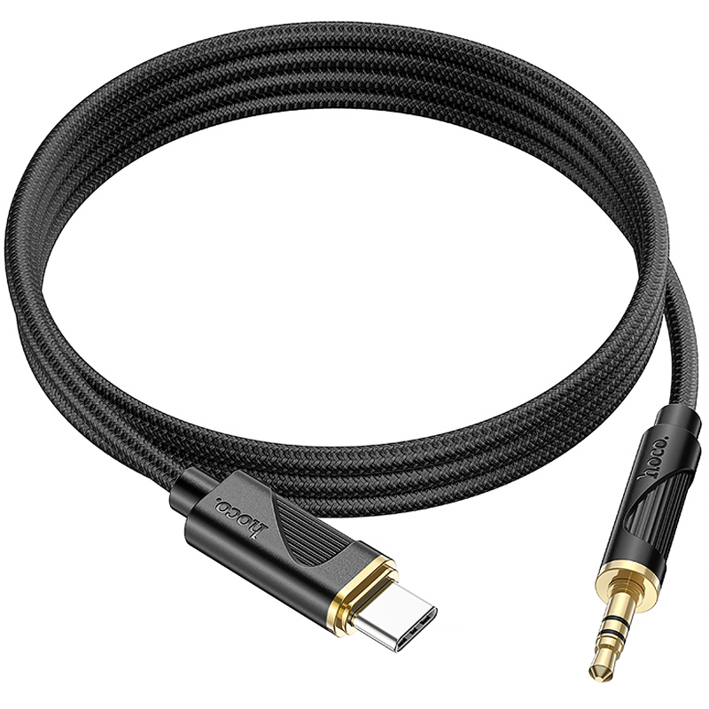 Аудіо кабель Aux Hoco UPA30 Friend (Type-C to AUX 3.5mm) (1m) на малюнкі №4