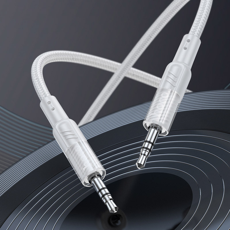 Аудіо кабель Aux Hoco UPA27 Spirit transparent (1.2m) дивитися фото №4