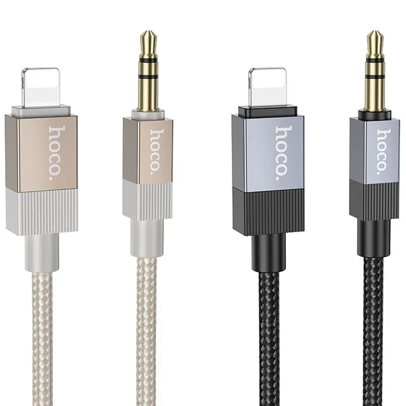 Аудио кабель Aux Hoco UPA32A Clever digital (Lightning to AUX 3.5mm) (1m), купить оптом с доставкой