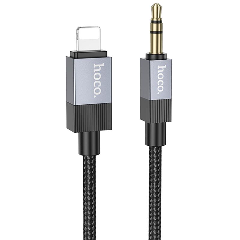 Аудіо кабель Aux Hoco UPA32A Clever digital (Lightning to AUX 3.5mm) (1m) на малюнкі №1