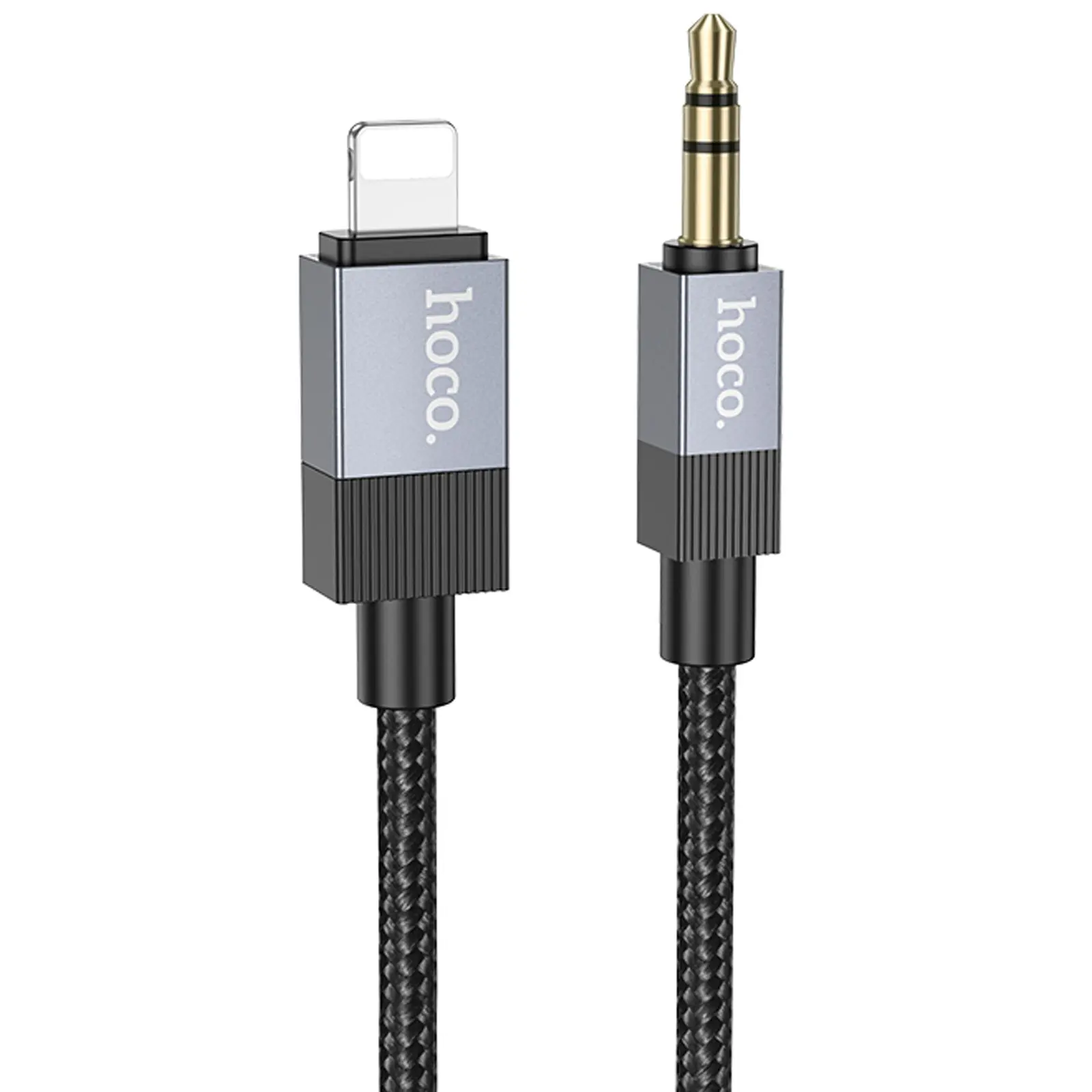 Аудио кабель Aux Hoco UPA32A Clever digital (Lightning to AUX 3.5mm) (1m), Black, купить оптом с доставкой