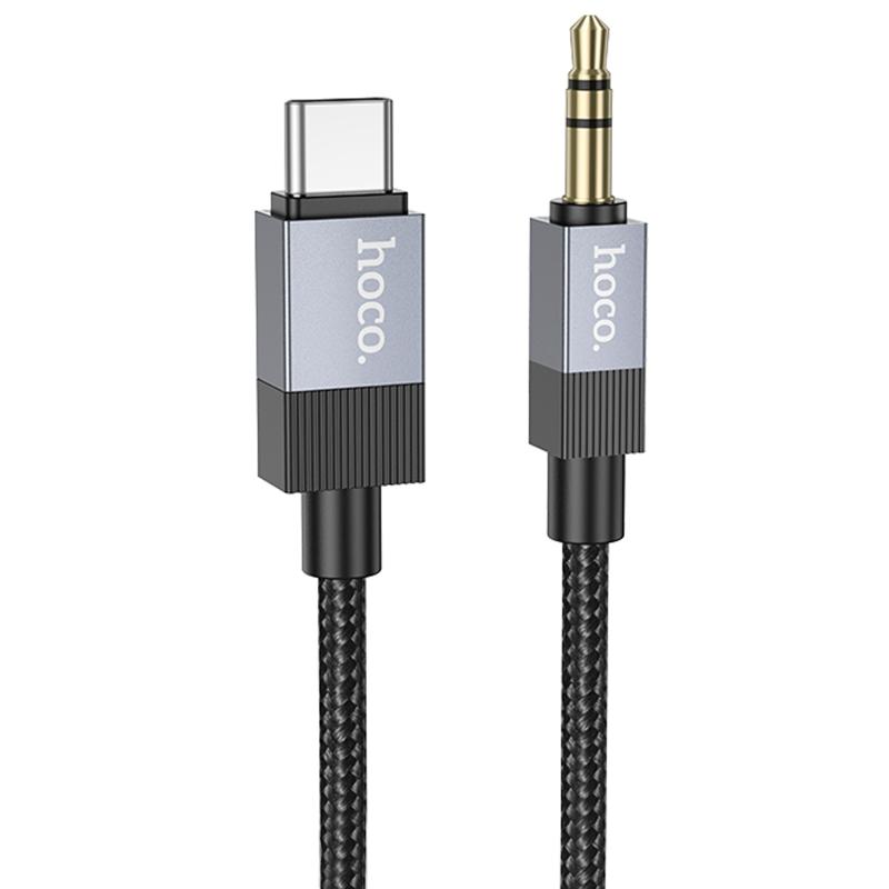 Аудіо кабель Aux Hoco UPA32B Clever digital (Type-C to AUX 3.5mm) (1m) на малюнкі №1
