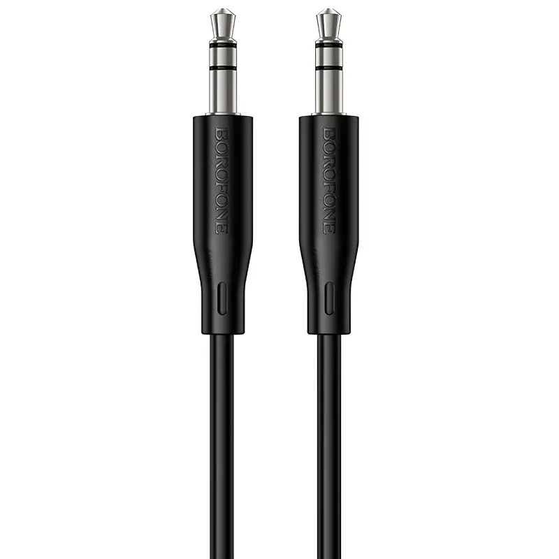 Аудіо кабель Aux Borofone BL26 Standard (1m), Black, купити оптом з доставкою