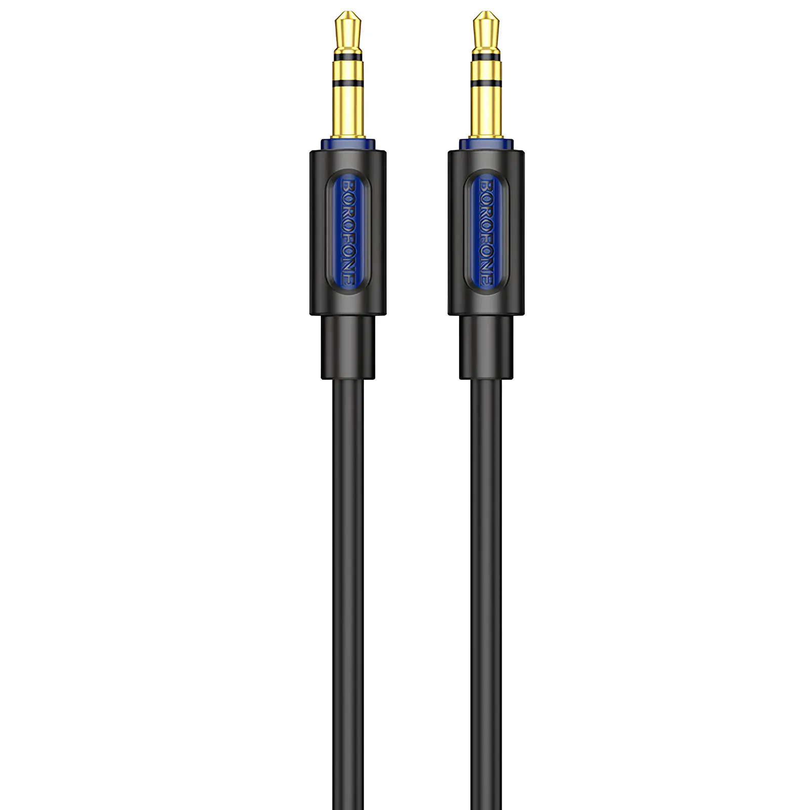 Аудио кабель Aux Borofone BL20 True sound silicone (1m), Black, купить оптом с доставкой