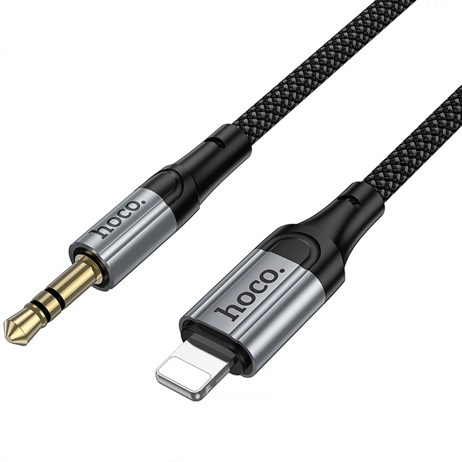 Аудио кабель Aux Hoco UPA33A Nuevo (Lightning to AUX 3.5mm) (1.5m), Black 4, купить оптом с доставкой
